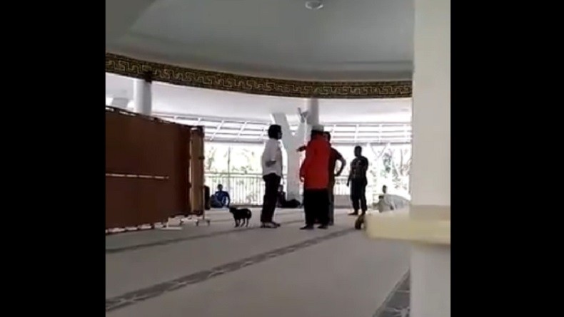 Viral Video Perempuan Bawa Anjing Masuk Masjid, Ini Sikap Kemenag