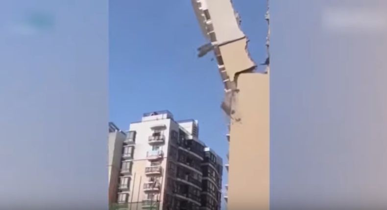 Video Gedung di China Terbelah lalu Runtuh Jadi Viral, Begini Faktanya