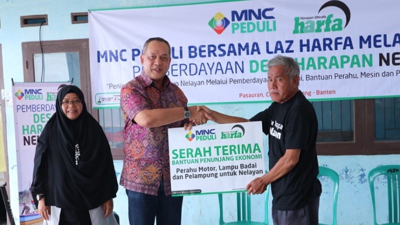 MNC Peduli dan Laz Harfa Bantu Keluarga Nelayan di Pasauran Serang