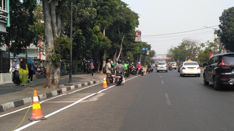 Penampakan Jalur Sepeda yang Diresmikan Anies, Belum 100 Persen Bebas Ojol