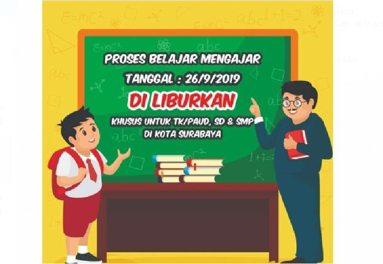 Jelang Aksi Massa 26 September, Besok Seluruh Sekolah di Surabaya Diliburkan