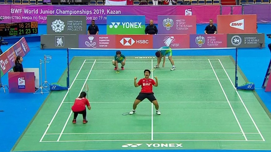 Kalahkan China 3-1, Indonesia Juara Kejuaraan Dunia Bulutangkis Junior 2019
