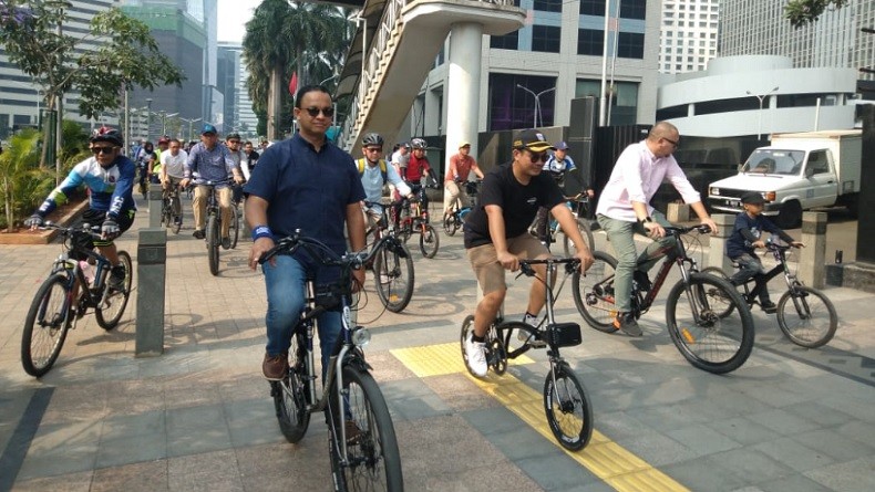 Anies: Stasiun MRT dan Halte Bus Akan Dilengkapi Tempat Parkir Sepeda