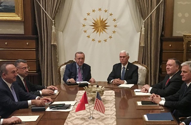 Bertemu Wapres AS Pence, Erdogan Akhirnya Setuju Gencatan Senjata di Suriah