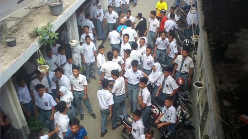 Tawuran Puluhan Pelajar SMA Negeri 8, Polsek Medan Area Periksa 45 Siswa