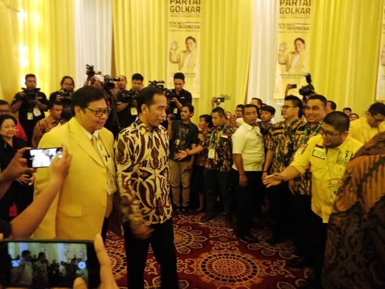 Jokowi Hingga Jajaran Menteri Kabinet Indonesia Maju Hadiri Munas Golkar 2019