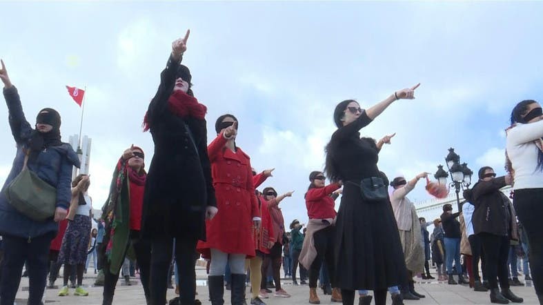 Nyanyikan Lagu Warga Cile, Perempuan Tunisia Gelar Aksi Lawan Pemerkosaan