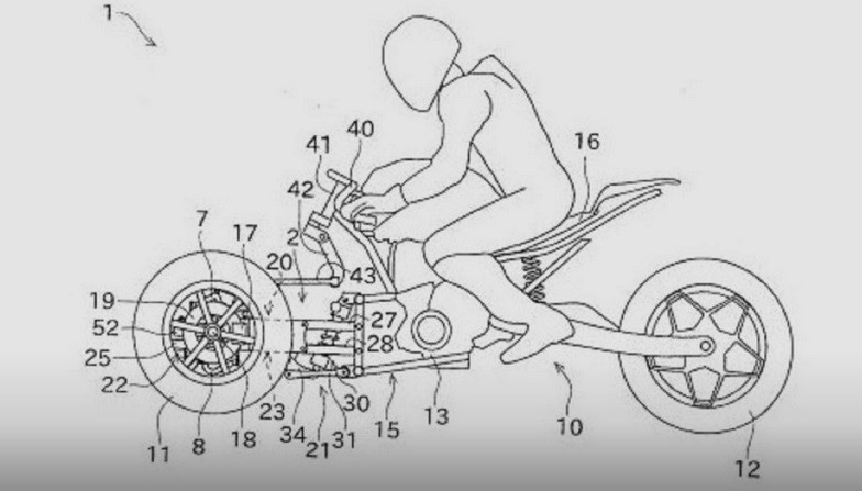 Saingi Yamaha, Kawasaki Patenkan Desain Motor Beroda 3