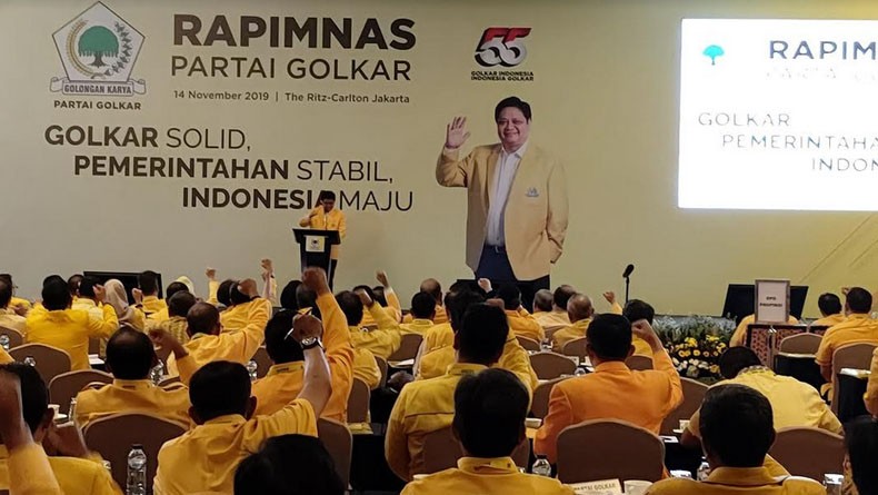 Di Rapimnas Golkar Airlangga Singgung Kesepakatan dengan Bamsoet