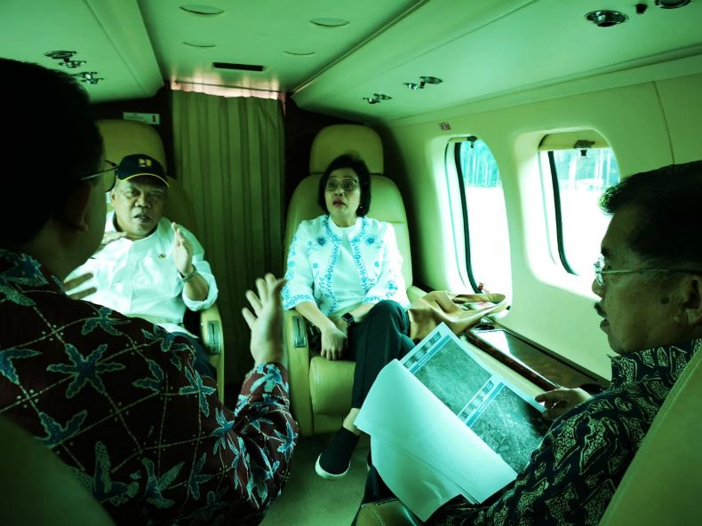 Wapres JK Pantau Kemacetan dan Permukiman Kumuh di Jakarta via Udara