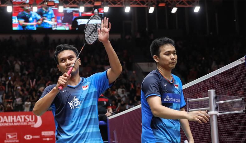 Lewati Duel Sengit, Ahsan/Hendra Taklukkan Pasangan India
