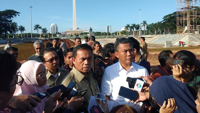 Revitalisasi Monas Dihentikan Sementara Mulai Rabu