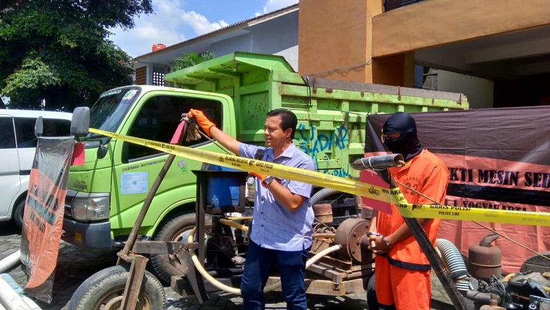 Polda DIY Bongkar Penambangan Pasir Ilegal di Sungai Progo