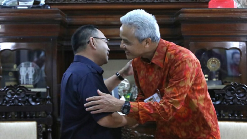 Ganjar Pranowo Dikunjungi Sudirman Said, Mantan Rival di Pilkada Jateng 2018