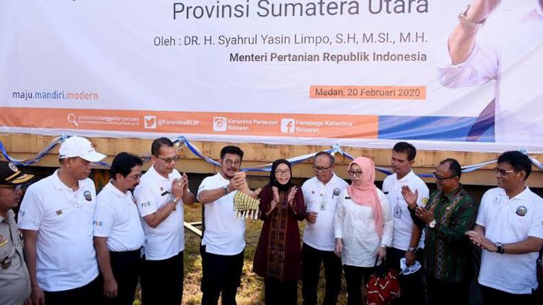 Mentan Lepas Ekspor Komoditas Pertanian Sumut Senilai Rp79,6 Miliar