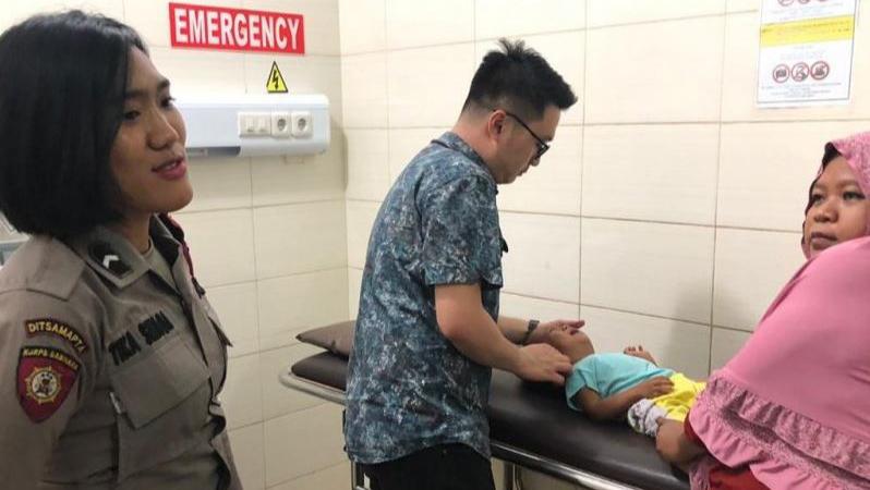 Kapolda Sumut Bantu Balita Penderita Penyakit Kelenjar Getah Bening