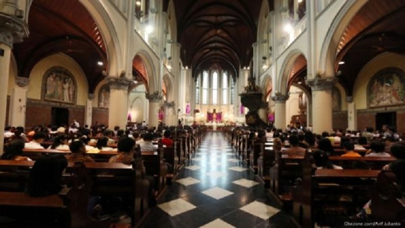 Polisi Pastikan Ibadah Natal 2020 di Gereja Katedral Berjalan Kondusif