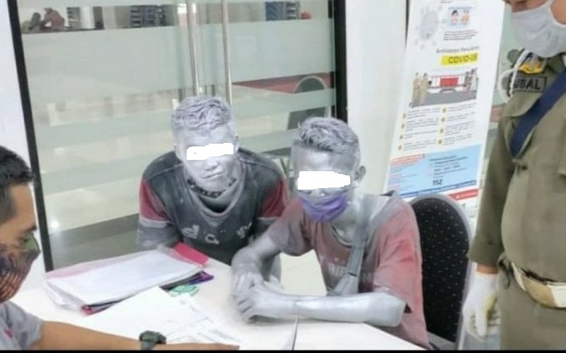70 Manusia Silver Terjaring Razia di Bekasi, Mayoritas Luar Daerah 