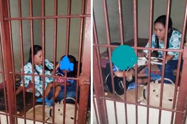 Ibu Ditahan di Polsek Manganitu Sangihe, Anak Ikut Menginap