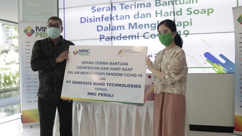 PT Genessis Nano Technologies Salurkan Bantuan Disinfektan lewat MNC Peduli