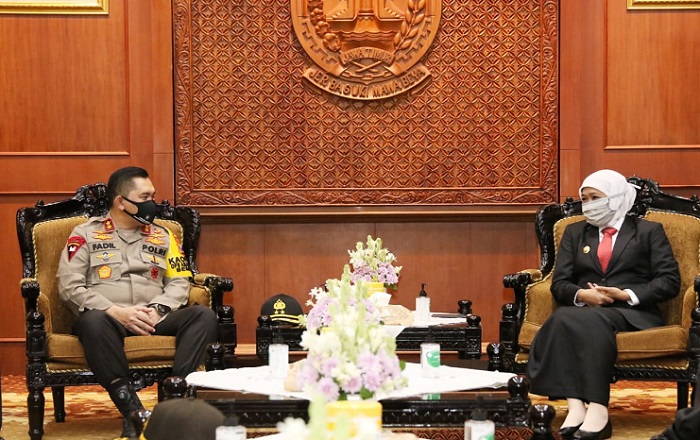 Silaturahmi Kapolda Jatim Baru, Khofifah: Selamat Datang di Bumi Majapahit