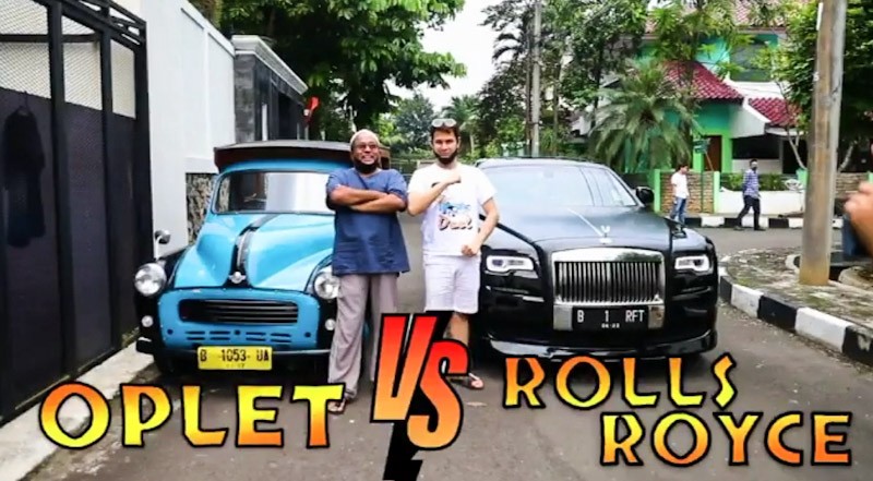 Ditukar, Ini Perbandingan Mobil Rolls-Royce Raffi Ahmad versus Oplet si Doel