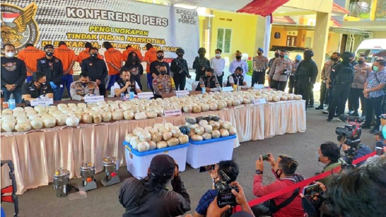 Polri Gagalkan Peredaran Narkotika Hampir Setengah Ton, Ketua MPR: Ini Luar Biasa