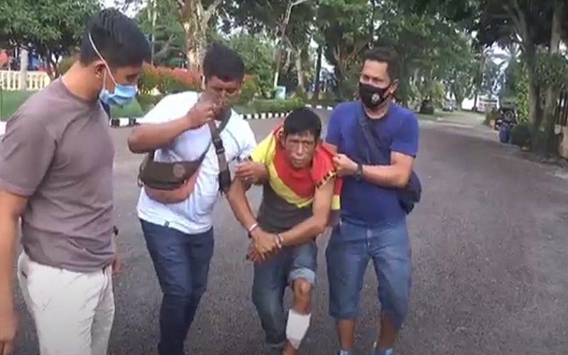 Curi 4 Laptop dan Sekarung Beras, Oknum Satpol PP Labuhanbatu Ditembak Polisi