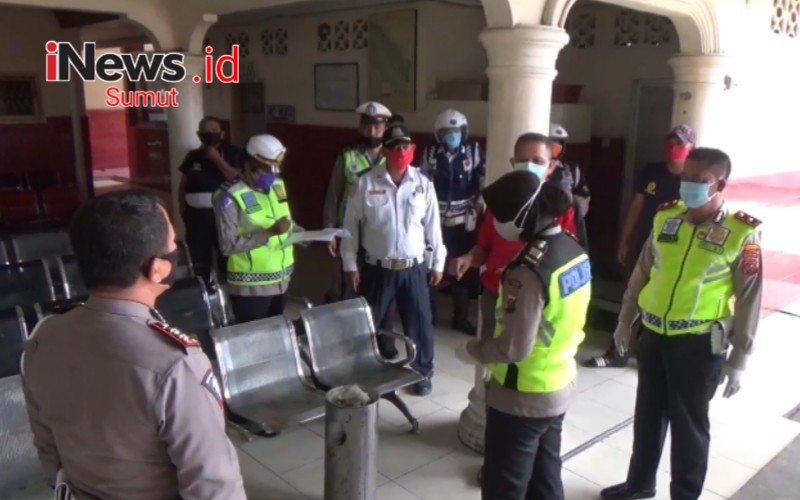 Sidak Dishub-Polrestabes Medan di Loket Bus, Banyak yang Abai Protokol Covid-19