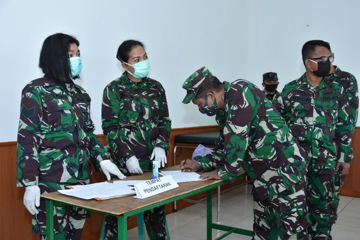 Putus Penyebaran Covid-19, Personel Kodam XIII Merdeka Jalani Rapid Test