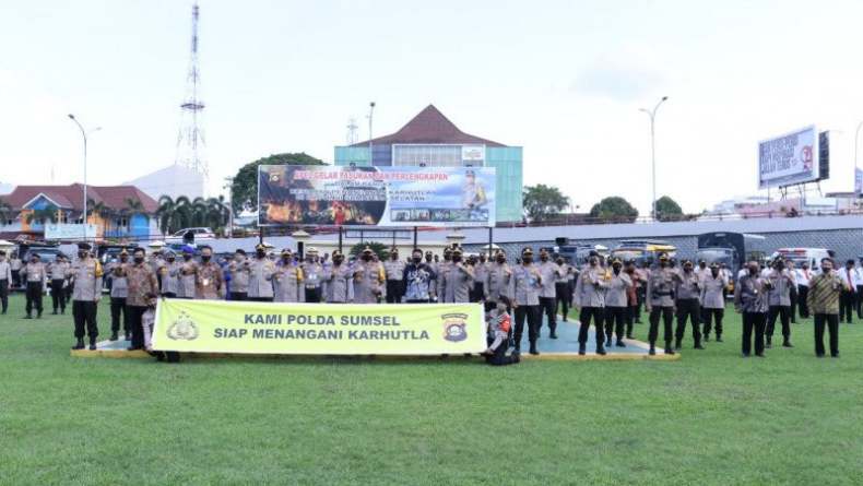 Cegah Kebakaran, Polda Sumsel Siagakan Satgas Karhutla