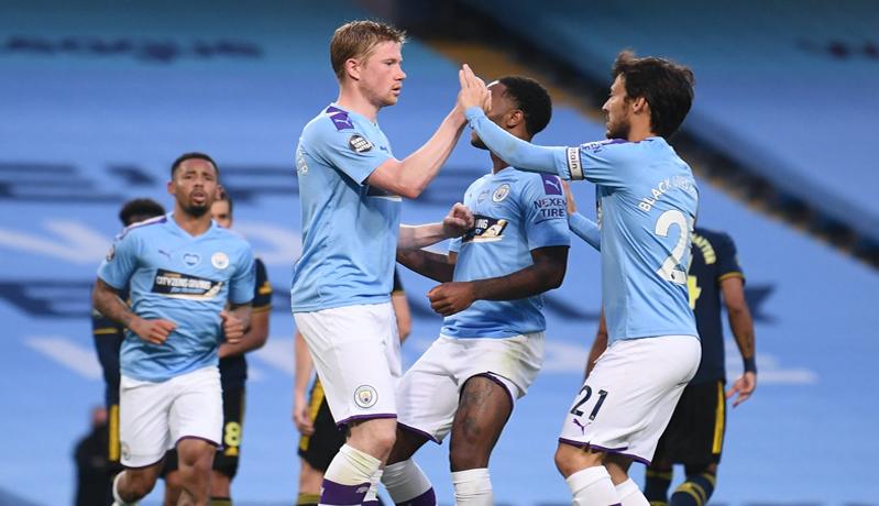 Manchester City Bantai 10 Pemain Arsenal