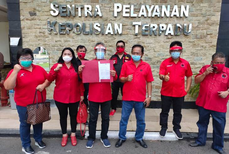 Datangi Polda Sulut, PDIP Keluarkan 4 Pernyataan Sikap atas Kasus Pembakaran Bendera Partai