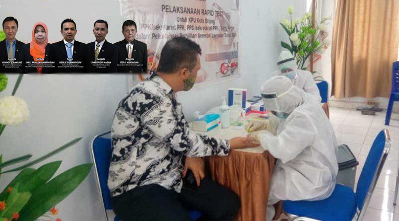KPU Bitung Rapid Test 580 Petugas Lapangan Pilkada 2020