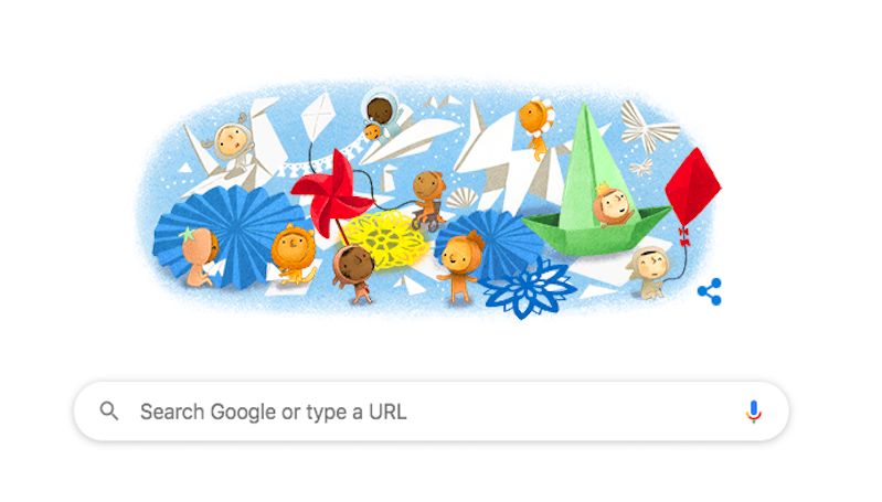 Google Doodle Rayakan Hari Anak Nasional