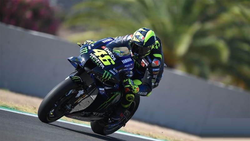 Valentino Rossi Ngeri MotoGP Austria 2020 Diguyur Hujan