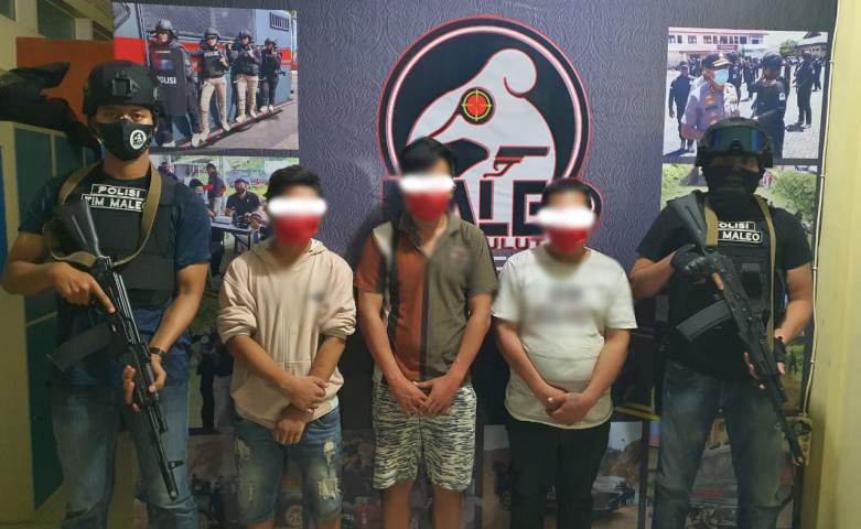 Tim Maleo Polda Sulut Tangkap 3 Pelaku Penggelapan Motor