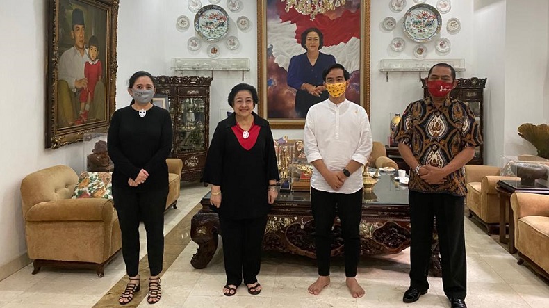 Megawati Terima Gibran dan FX Hadi Rudyatmo di Teuku Umar