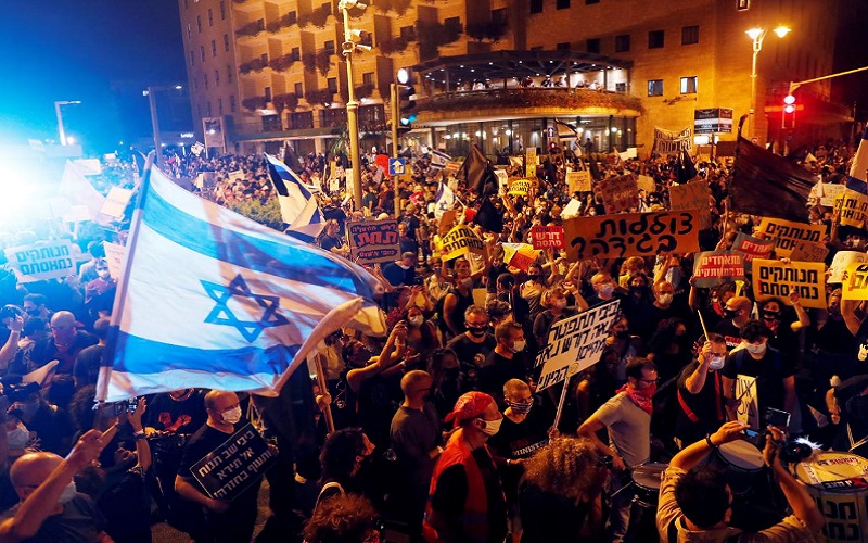 Demo Antipemerintah di Israel Meluas, Waktumu Sudah Habis Netanyahu!