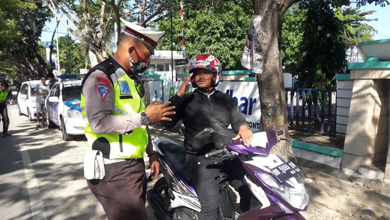 Razia Lalu Lintas, Sasaran Polisi di Jeneponto Pengendara Tak Pakai Masker