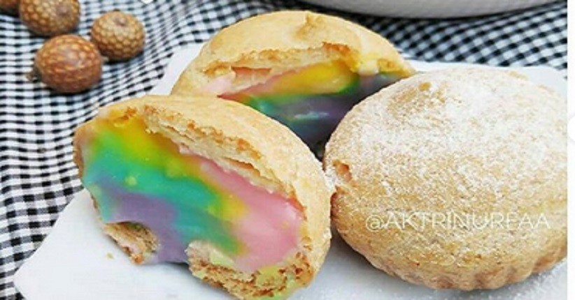 Cara Membuat Kue Sus Pelangi Enak dan Lembut, Isinya Lumer di Mulut
