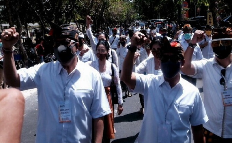Paket Amerta, Penantang Balon PDIP Daftar ke KPU Denpasar di Hari Terakhir