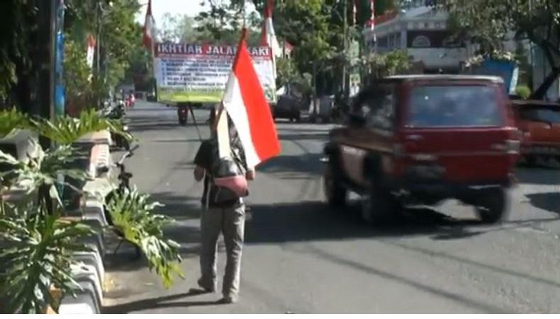 Warga Subang Nekat Jalan Kaki ke Jakarta Sosialisasi Pencegahan Covid-19