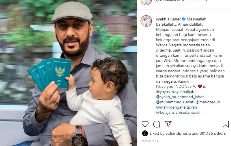 Syekh Ali Jaber Meninggal Dunia, Istri Almarhum Berasal dari Lombok NTB