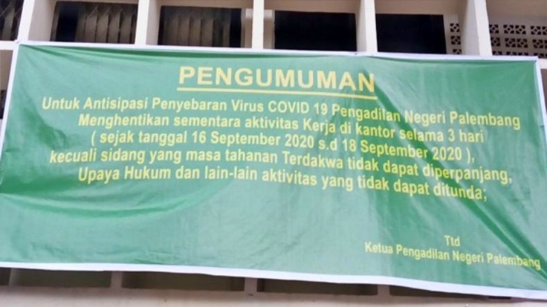 23 Hakim dan Pegawai di PN Palembang Reaktif Usai Rapid Test