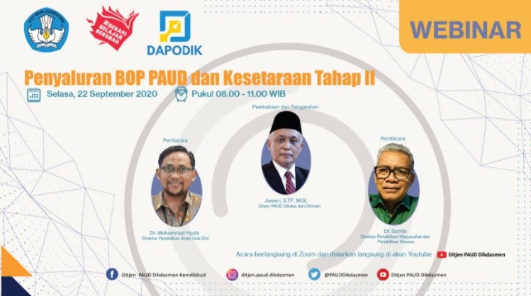 Kemendikbud Gelar Webinar BOP dalam Rangka Percepatan Penyaluran Dana BOP Tahap II Tahun 2020