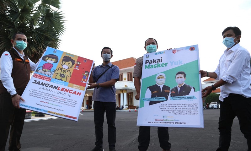 Gandeng Jurnalis, BPBD Jatim Kampanyekan Protokol Kesehatan di 38 Kabupaten/Kota