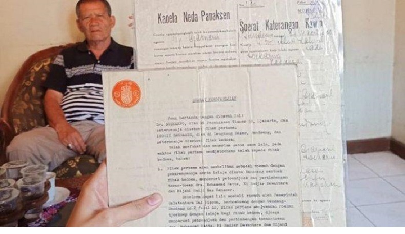 Heboh, Surat Cerai Soekarno dan Inggit Garnasih Dijual di Medsos