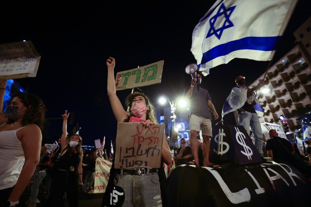 Israel Lockdown, Ribuan Orang Tetap Demo Tuntut Netanyahu Mundur