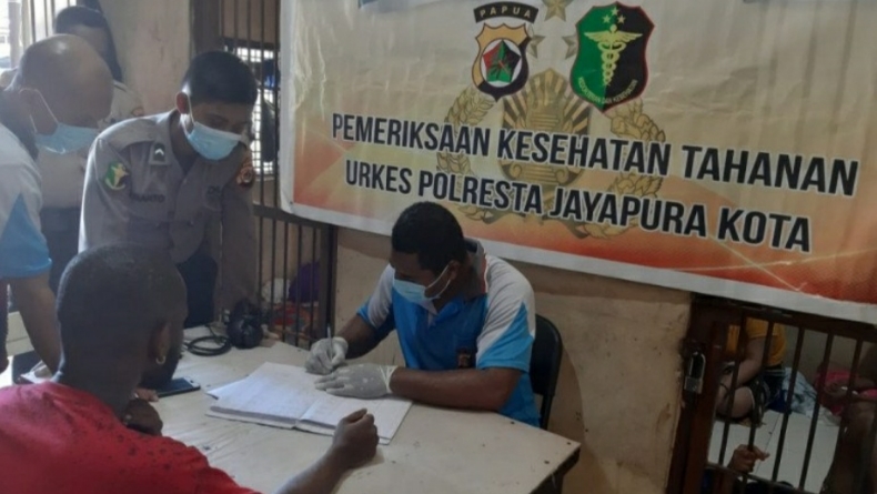 Antisipasi Penyebaran Covid-19, 35 Tahanan Mapolresta Jayapura Cek Kesehatan